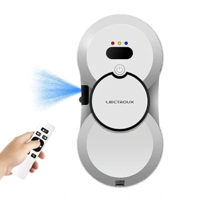 Bild av LIECTROUX HCR 10 Elektrisk fönstertvättmaskin, ultraljudsvattenspray, AI routing, borstlös motor, vattentank 30 ml (vit)