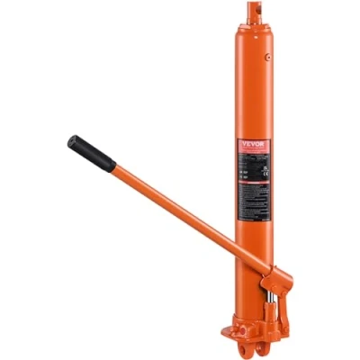 Bild av VEVOR hydraulisk lång ram domkraft, 8 t motorlyftcylinder med en kolvpump och platt bas, bilflasklyftare för motorlyftning, garage /lastkranar, bondgård etc.