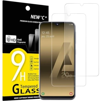Bild av NEW&#039;C 2 Pack, skärmskydd i glas för Samsung Galaxy A20e, bubbelfri, 9H hårdhet, 0,33 mm ultratransparent, ultrabeständigt härdat