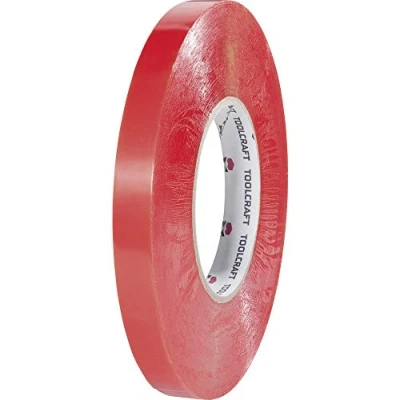 Bild av TOOLCRAFT 1397P1550C Dubbelsidiga tejp Transparent (L x B) 50 m 15 mm 1 st