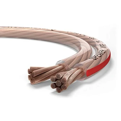 Bild av Oehlbach Speaker Wire SP 25 Stereo HI FI högtalarkabel, boxkabel med OFC (syrefri koppar) 2 x 2,5 mm² minispole högtalarkabel glasklar 20 meter