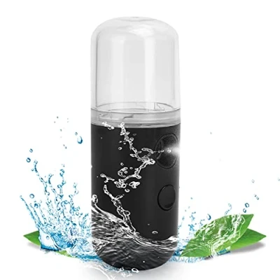 Bild av Handhållen Ansiktsångare, Ansiktssprejare, Nano Ansiktsångare Portable Mini Face Mist Steam Fuktar Huden, återfuktar Ansiktshuden Djupt med Fukt(svart)