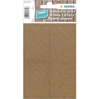 Bild av HERMA 15750 multifunktionsetiketter, 4 ark, 40 x 55 mm, stycken per 16 klistermärken, självhäftande, hushållsetiketter för märkning, matt, blanka självhäftande etiketter av silverfipapper,
