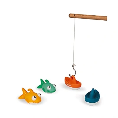 Bild av Janod Fishing Game 2 Squirters Included Early Years Bath Toy Suitable for Ages and Up, J04715