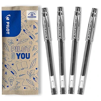 Bild av Pilot Pen Gitarrpedal, Svart, Paket med 4
