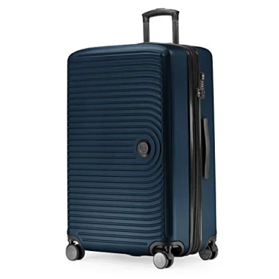 Bild av HAUPTSTADTKOFFER Mitte Stor resväska med hårt skal, TSA, 4 hjul, incheckningsbagage 8 cm volymexpansion, 77cm, 130 liter, Mörkblå