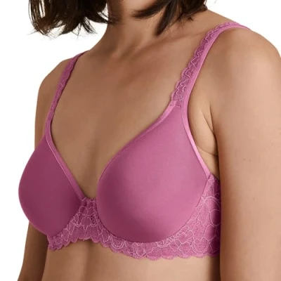 Bild av CALIDA Natural Comfort Spets Spacer BH röd violett, 1 st, storlek 85E, 85E