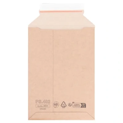 Bild av Förpackning wellpappkuvert 200 x 280 mm för A5 + kartongförsändelseväska, kartong, självhäftande fraktkuvert av wellpapp (100 stycken)