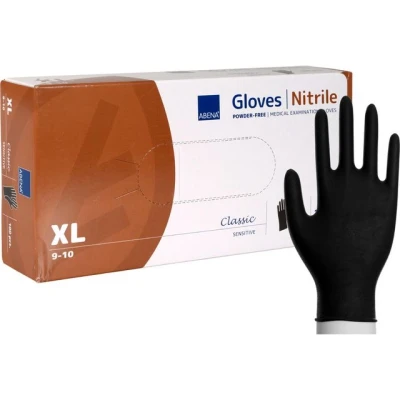 Bild av ABENA Nitrilhandske puderfri svart XL 100/fp
