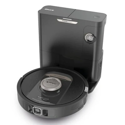 Bild av Shark PowerDetect självtömmande robotdammsugare med 3D och LiDAR navigering, anti allergen antiluktbas, NeverStuck Hinderbypass, mattor hårt golv, WiFi/app/Alexa, svart, RV2820VEEU