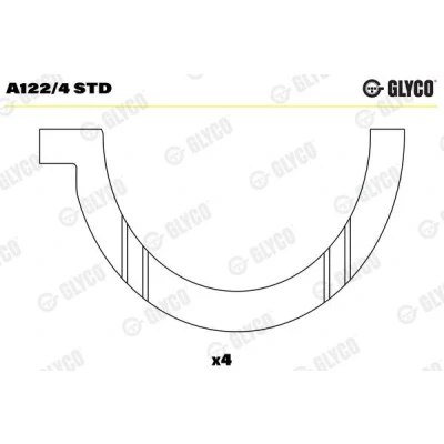 Bild av Distansskiva, vevaxel GLYCO A122/4 STD