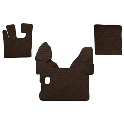 Bild av F CORE FL01 BROWN Ensemble de tapis sol Similicuir avant 3 marron