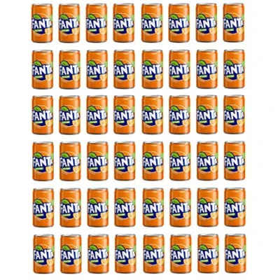 Bild av 48 x Fanta Mini orange apelsinlemonad burk 150 ml 100 % italienska apelsiner läsk