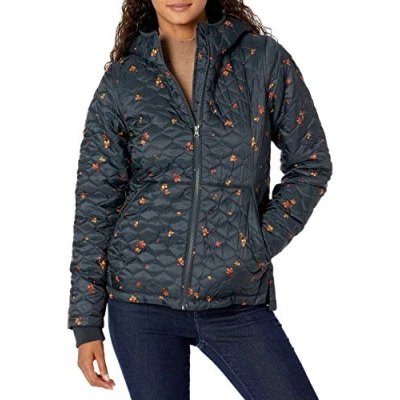 Bild av Amazon Essentials kvinnors lätt vattentålig sherpa fodrad puffjacka med huva, svart blommig, X Large