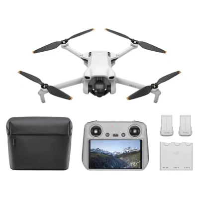 Bild av DJI Mini 3 Fly More Combo (DJI RC) lätt och hopfällbar minikameradrönare med 4K HDR video, 38 minuters flygtid, True Vertical Shooting intelligenta funktioner, C0