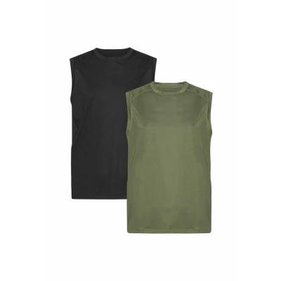 Bild av Danish Endurance TANK 2PACK Linne, Storlek: Large, Black olive