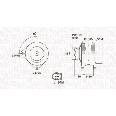 Bild av Generator, audi a4 b7, b7 avant, cabriolet, 059903023A