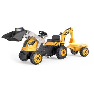 Bild av Smoby Max Builder Traktor + Släpvagn