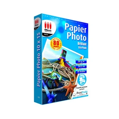 Bild av fotopapper A6 ark skrivarpapper Eco Pack högglans format 200 g/m² 80