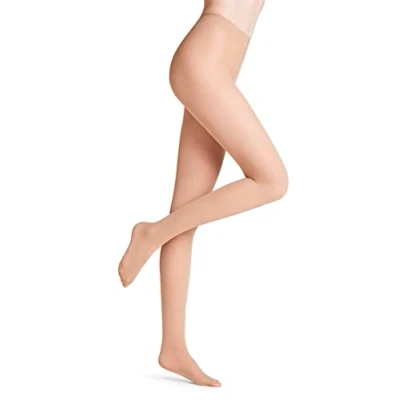 Bild av FALKE dam matt Deluxe 30 DEN strumpbyxor transparent slitstark tryckfri bred komfortlinning fina lätt förstärkt fotspets och sömmar fint mjukt material 1 styck, Beige (Cocoon