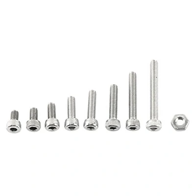 Bild av Walfront 300st M2.5 A2 Rostfritt st?l Hex Bolt med Nuts Sortiment, Fullg?nga, Enf?rgad (Typ A: Cap Head)