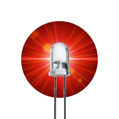 Bild av Lumetheus LED 5mm Färg Röd 40000 mcd 100 Stycken Lysdiod väldigt ljust 3V Diod 2 Pin LEDs