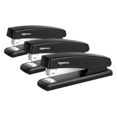 Bild av Amazon Basics Häftapparat med 1 000 häftklamrar svart, 3 pack