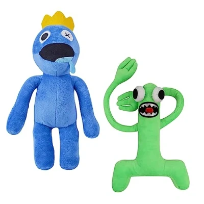 Bild av 2PCs Rainbow Friends Plysch. Regnbåge Vänner Fyllda Docka. mjuk Docka för Present till Pojkar och Flickor. Blue Green.