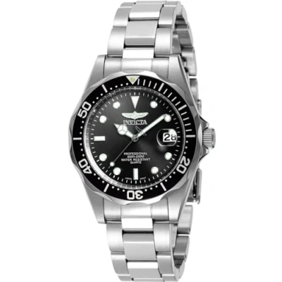 Bild av [Invicta] Pro Diver Quartz Boîtier 37,5 mm Bracelet en acier inoxydable argenté Cadran noir 8932 Produit importé authentique pour homme