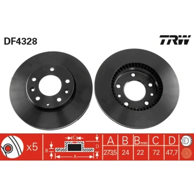 Bild av Bromsskiva TRW DF4328