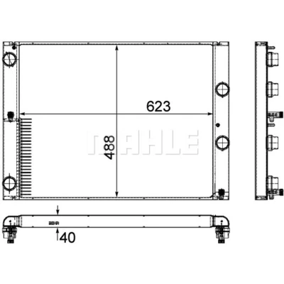 Bild av Kylare, motorkylning MAHLE CR 1158 000P