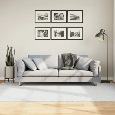 Bild av vidaXL matta OVIEDO kort lugg grå 160x230 cm, inomhusmatta, golvmattor, för golvvärme, golvmatta, inomhusmattor, mattor golvvärme