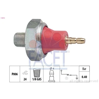 Bild av FACET 7.0015 Sonde De Pression d&#039;Huile 1/8 GAS Made in Italy OE Equivalent OPEL: Corsa C 3/5 portes, Meriva A, Astra H GTC, HONDA: CR V 2