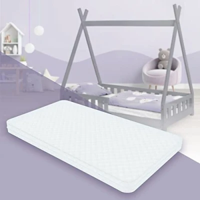 Bild av ML Design Barnmadrass 80 x 160 11 cm, testad för skadliga ämnen, Oeko Tex 100 certifierad, babymadrass juniormadrass med dragkedja och tvättbart överdrag, kallskumsmadrass spjälsäng