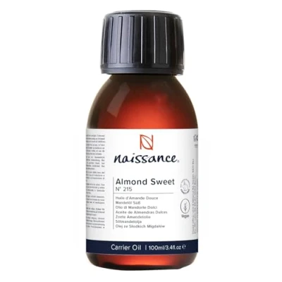 Bild av Naissance Söt Mandelolja (nr. 215) 100ml Ren, Naturlig, Grymhet Gratis, Vegan, Nej GMO Närande och återfuktande Hår, Hud, Kroppsnagelband Skägg