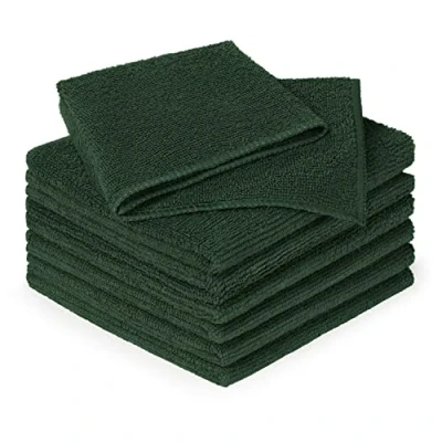 Bild av Blumtal set med 6 mikrofiberdukar 30x40 cm Viskdukar Mörkgrön Tvättbara i 60C Rengöringsdukar Fönsterrengöringsdukar Premiumrengöringsdukar Allt allo dukar