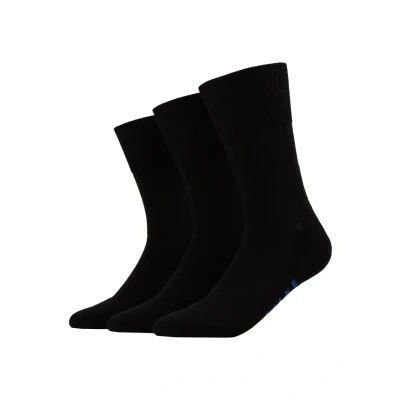Bild av Falke RUN 3PACK Unisex Anatomical Plush SOLE Strumpor, Storlek: 39 41, Black
