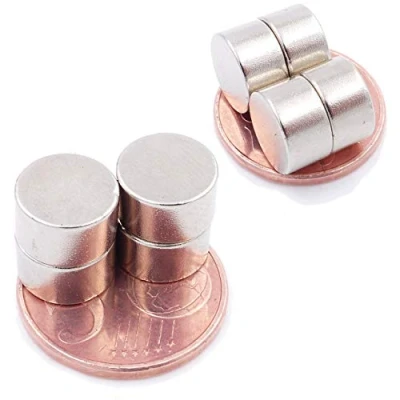 Bild av Brudazon 10 miniskivmagneter x 6 mm N52 starkaste nivå neodymiummagneter superstark Kraftmagnet för modelltillverkning, foto, whiteboard, kylskåp, hantverk liten, rund &amp; extra stark