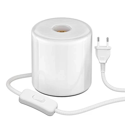Bild av ledscom.de Bordslampa TIPO, strömbrytare, porslin, vit, 1x E27 max. 300W, bordslampa, sänglampa, nattlampa, porslinslampa, keramiklampa