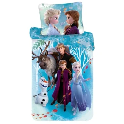 Bild av Reine des neiges familly parure de lit bleu