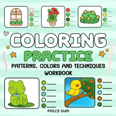 Bild av Coloring Practice Workbook: A Cozy Guide: Master Patterns, Colors, Techniques and Blending for Stunning Artwork