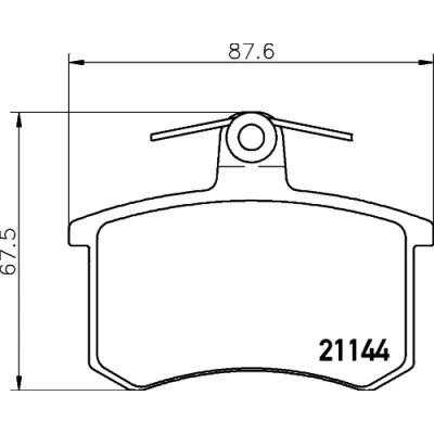 Bild av HELLA 8DB 355 017 951 Jeu de plaquettes frein non préparé pour indicateur d&#039;usure avec vis d&#039;étrier AUDI: A4 B5 Avant, Berline