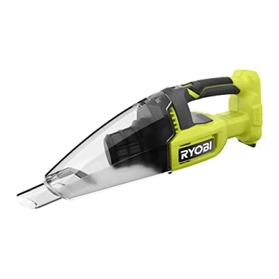 Bild av RYOBI 18 V ONE+ sladdlös handdammsugare RHV18 0 (upp till 1 450 l/min luftflöde, 600 ml dammbehållare, 34 luftwatts, låsbar strömbrytare för kontinuerlig drift, utan batteri och laddare), grön