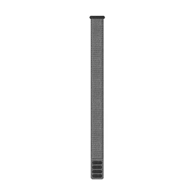 Bild av Garmin Originalarmband, 20 mm, UltraFit Nylon, Rivstängning, Ultra lätt, Elastisk, Anti mikrobiell, Grå, Taglia Unica