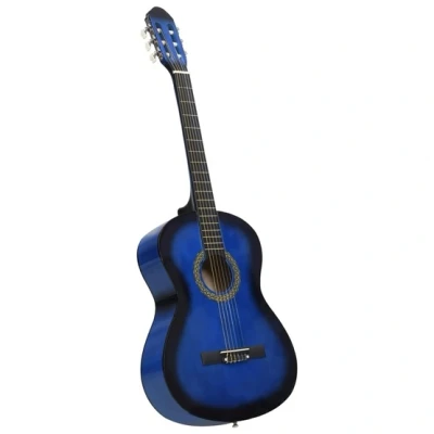 Bild av VidaXl Klassisk Gitarr För Nybörjare Blå 4/4 39&quot; Amerikansk Lind