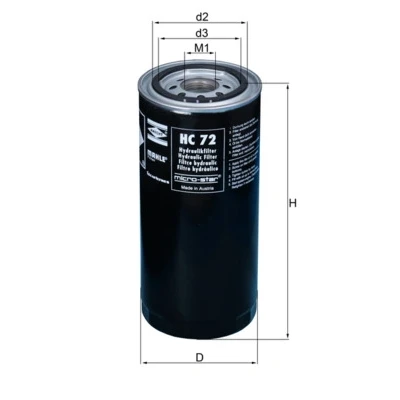 Bild av Filter, drifthydraulik KNECHT HC 72