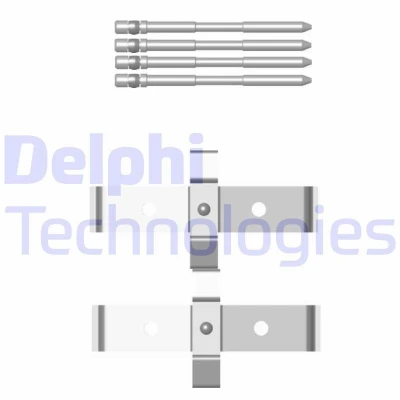 Bild av DELPHI LX0469 Kit d&#039;accessoires, plaquette de frein à disque ALFA ROMEO: Brera, 159 Berline, Sportwagon, RENAULT: Megane 3 Coupe, 4