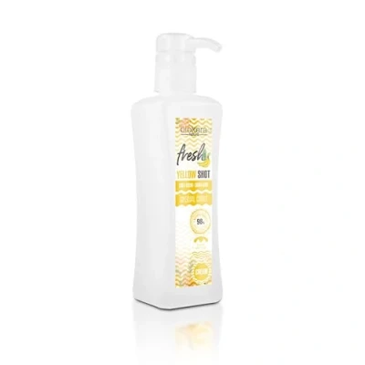 Bild av SALERM Cream curl Activator Curly Yellow Shot 300 ml Färsk biokera Definitiva lockar Djup återfuktning av hår eliminerar friss, sulfat och parabenfritt
