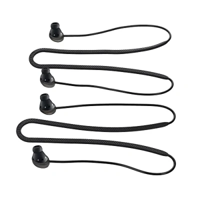 Bild av kwmobile remmar kompatibla med Samsung Galaxy Buds Pro 2x silikonhållare för trådlösa hörlurar svart/svart