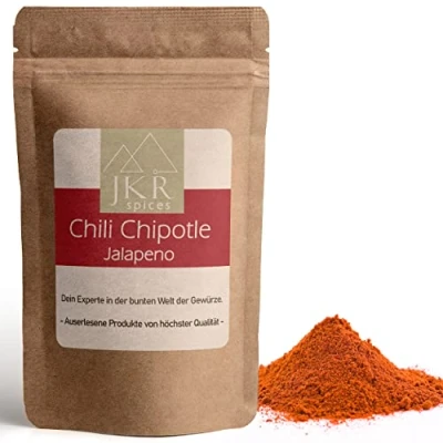 Bild av JKR Spices® 1 000 g chili chipotle jalapeno mald chilli pulver rökt mycket skarp i återförslutningsbar doypack